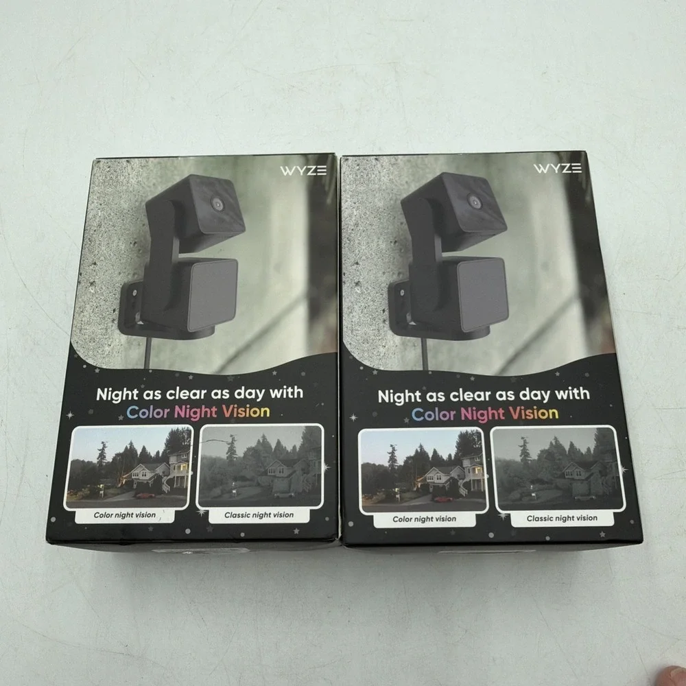 Lot Of Two Wyze Cam Pan v3 Indoor/Outdoor IP65 1080P 360° Pan/Tilt/Zoom Wi-Fi